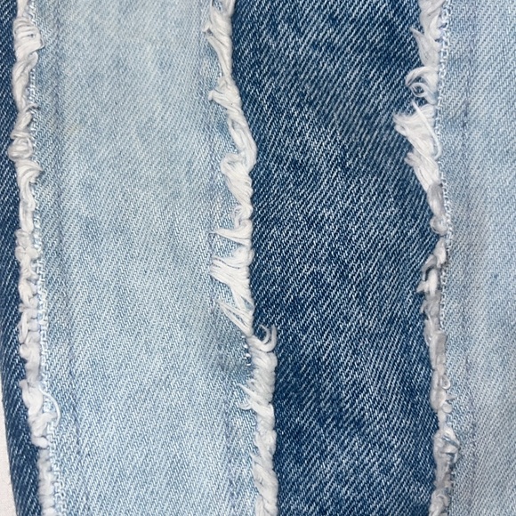 Social Tourist Midi - Denim Two Toned Distressed Skirt - Picture 7 of 7